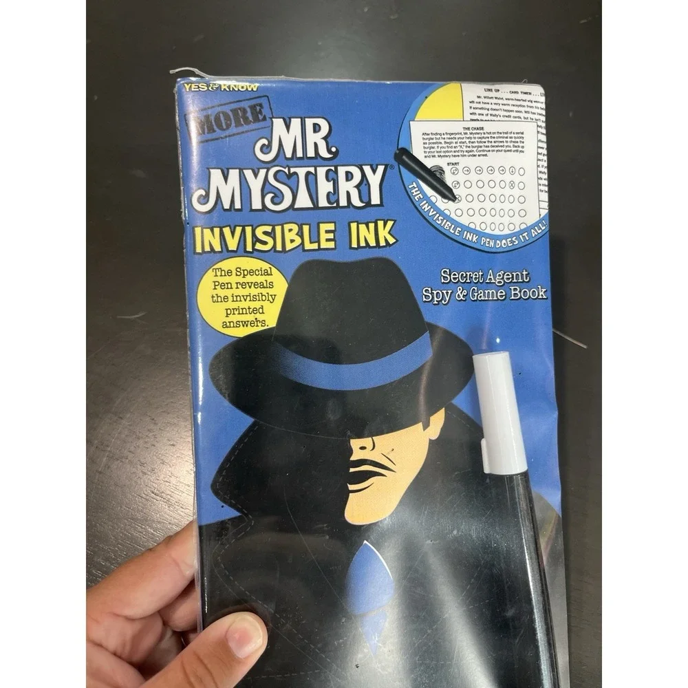 Lot Of 2 Mr. Mystery Invisible Ink Yes & Know Secret Agent Spy & Game Book